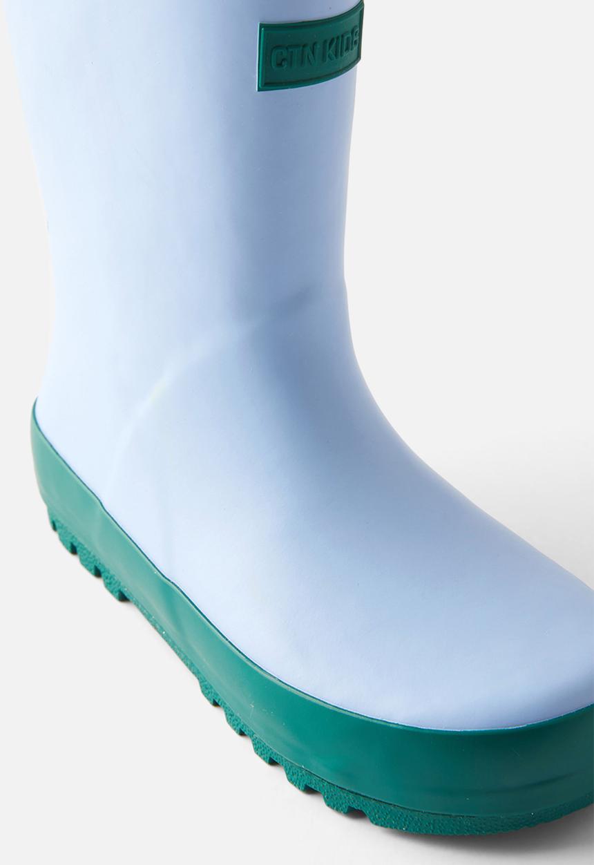 Cotton On - Kids rainboot - dawn blue/moss green