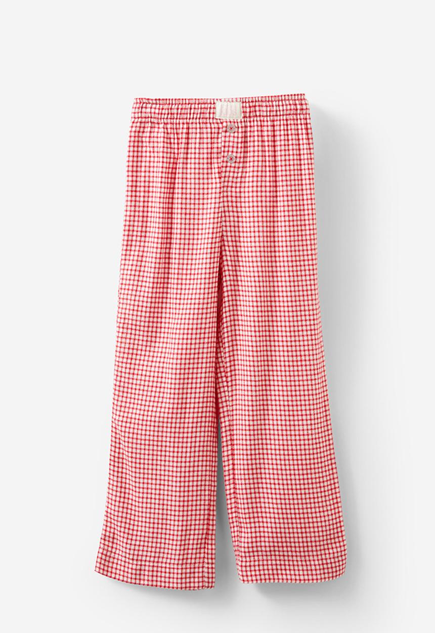 Cotton On - Leah long sleeve pyjama set - varsity red/ micro gingham