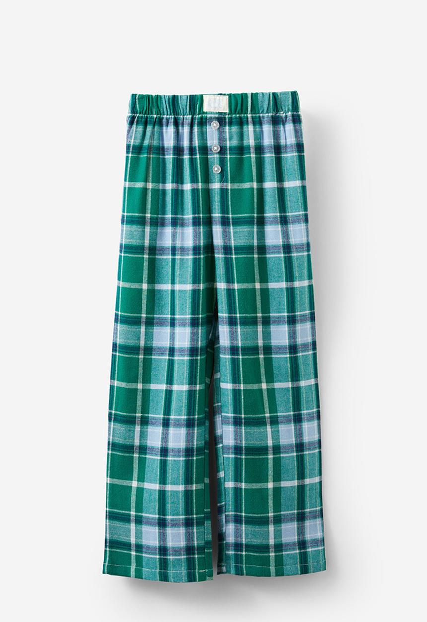 Cotton On - Bobby long sleeve pyjama set - varsity green/ large check