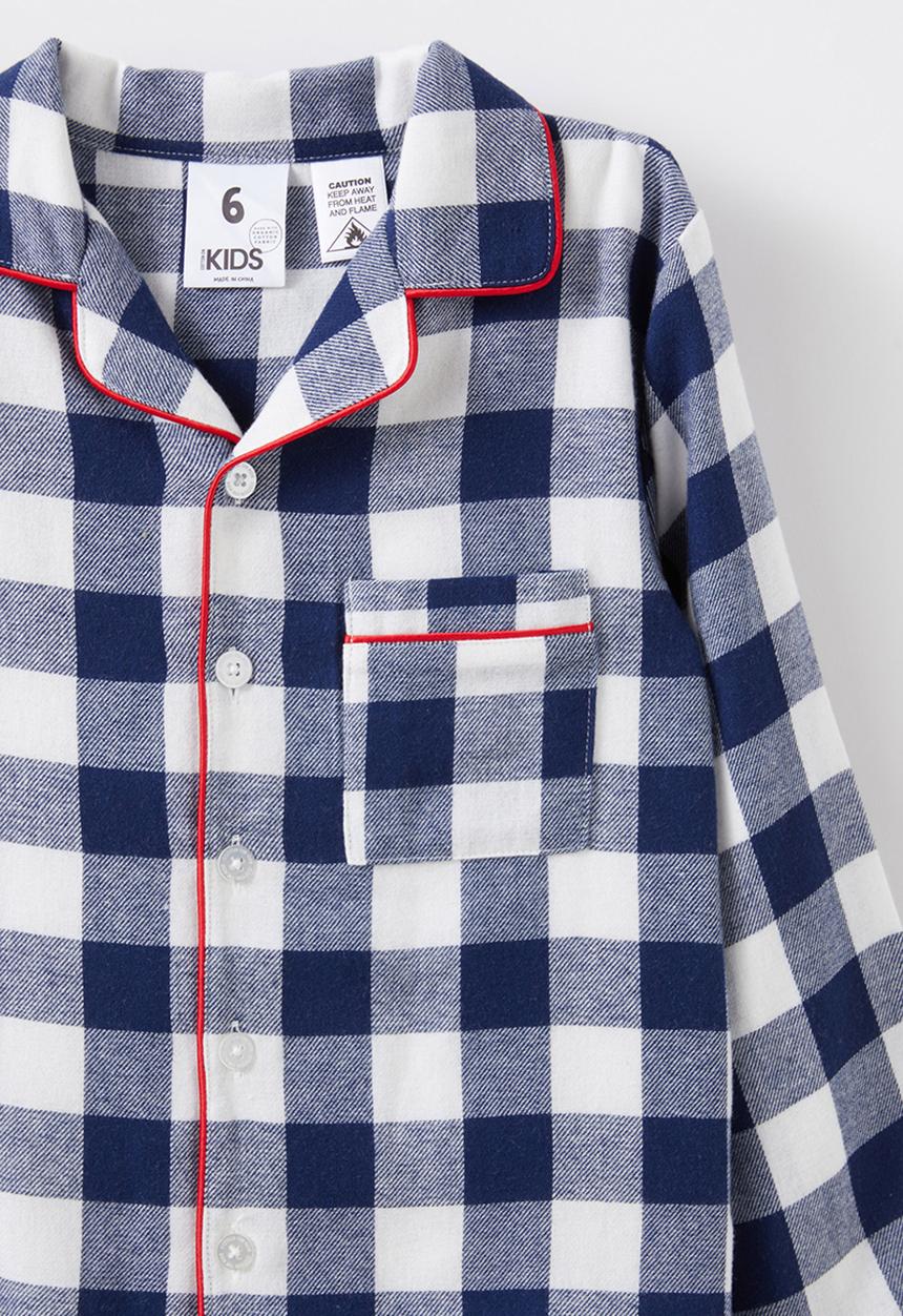Cotton On - Bobby long sleeve pyjama set - in the navy/ gingham