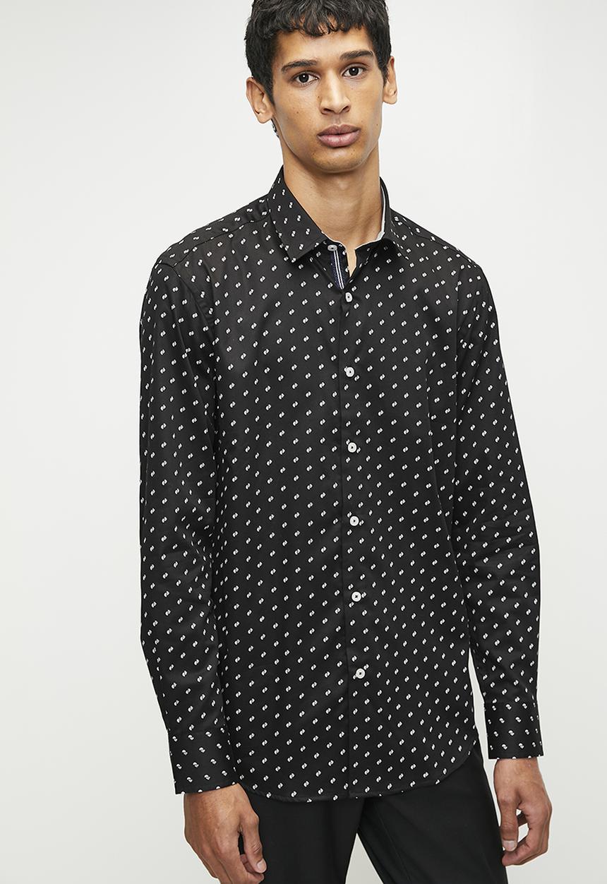 Pierre Cardin - Moon Smart Detailed Shirt - Black