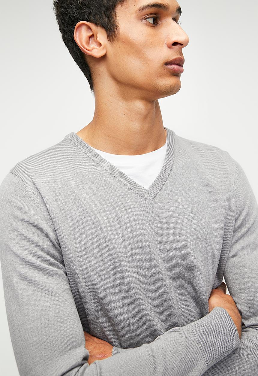 Brave Soul - Knitwear - Silver Grey Marl