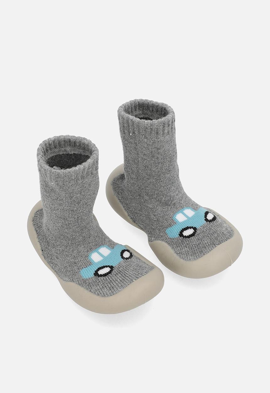 Pop Candy - Sock boot - grey/blue car