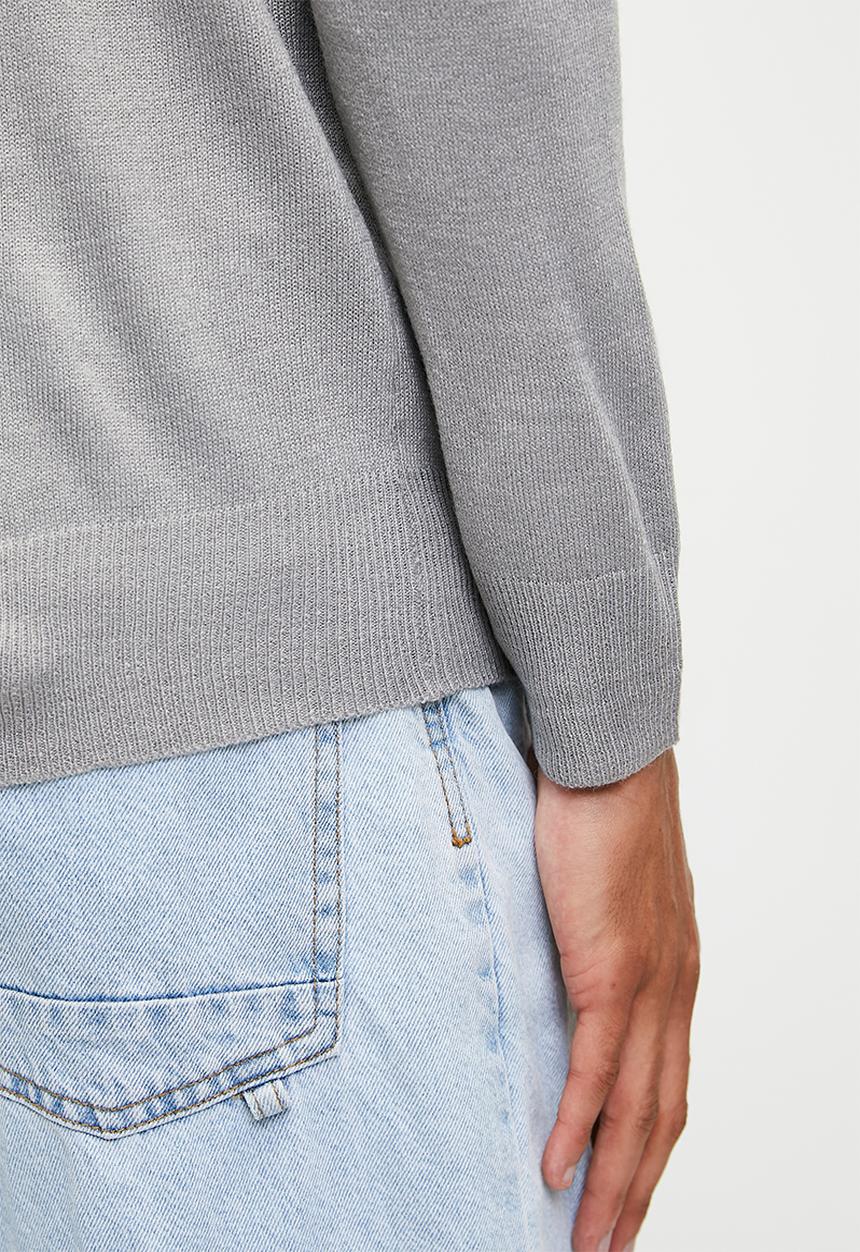 Brave Soul - Knitwear - Mid Grey Marl
