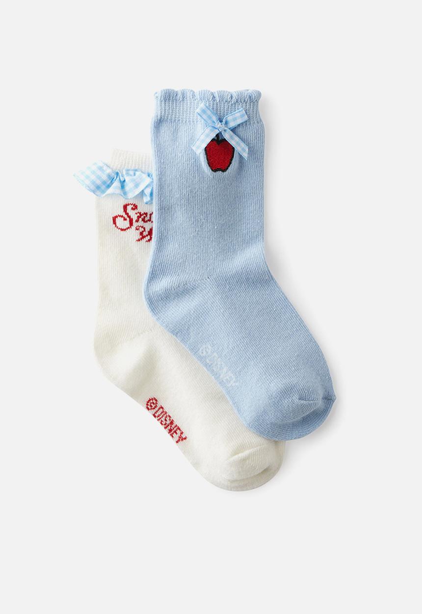 Cotton On - 2 Pack lcn crew sock - lcn dis vanilla/snow white apple