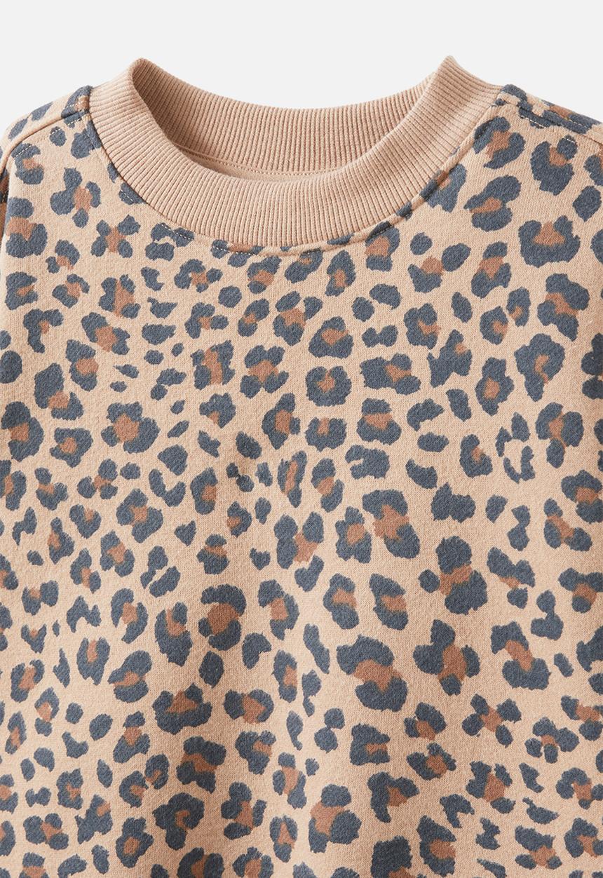 Cotton On - Sammy oversized crew - taupy brown/capri leopard