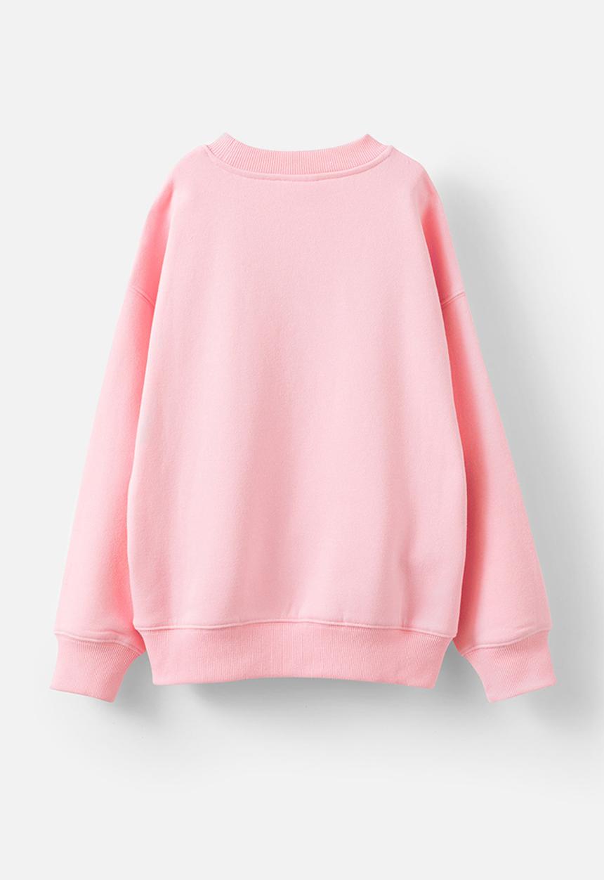 Cotton On - Sammy oversized crew - fairy pink/cherries
