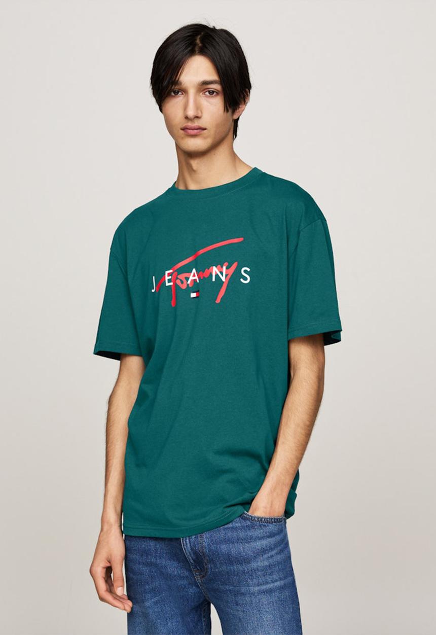 Tommy Hilfiger - Tjm Reg Signature Twist Tee Ext - Deep Seawater