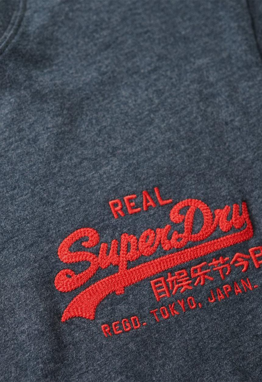 Superdry. - CLASSIC VL GRAPHIC T SHIRT - Eclipse Navy Marl