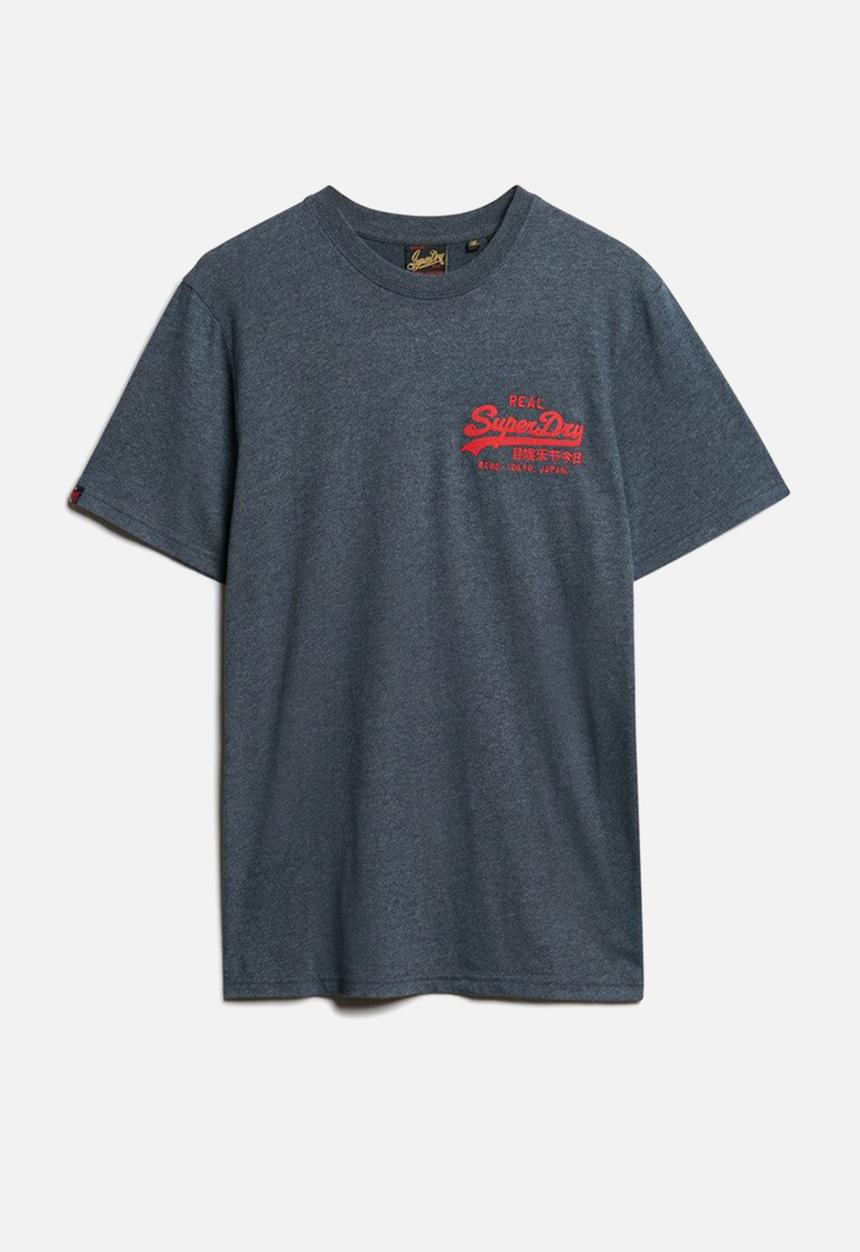 Superdry. - CLASSIC VL GRAPHIC T SHIRT - Eclipse Navy Marl