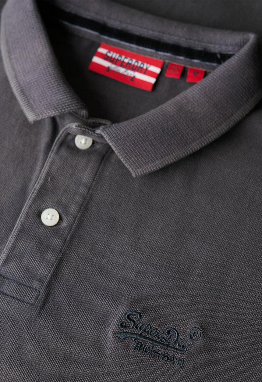 Superdry. - VINT DESTROY POLO - Destroy Graphic Black