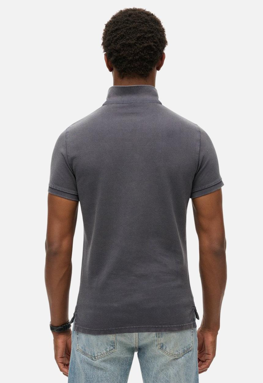 Superdry. - VINT DESTROY POLO - Destroy Graphic Black
