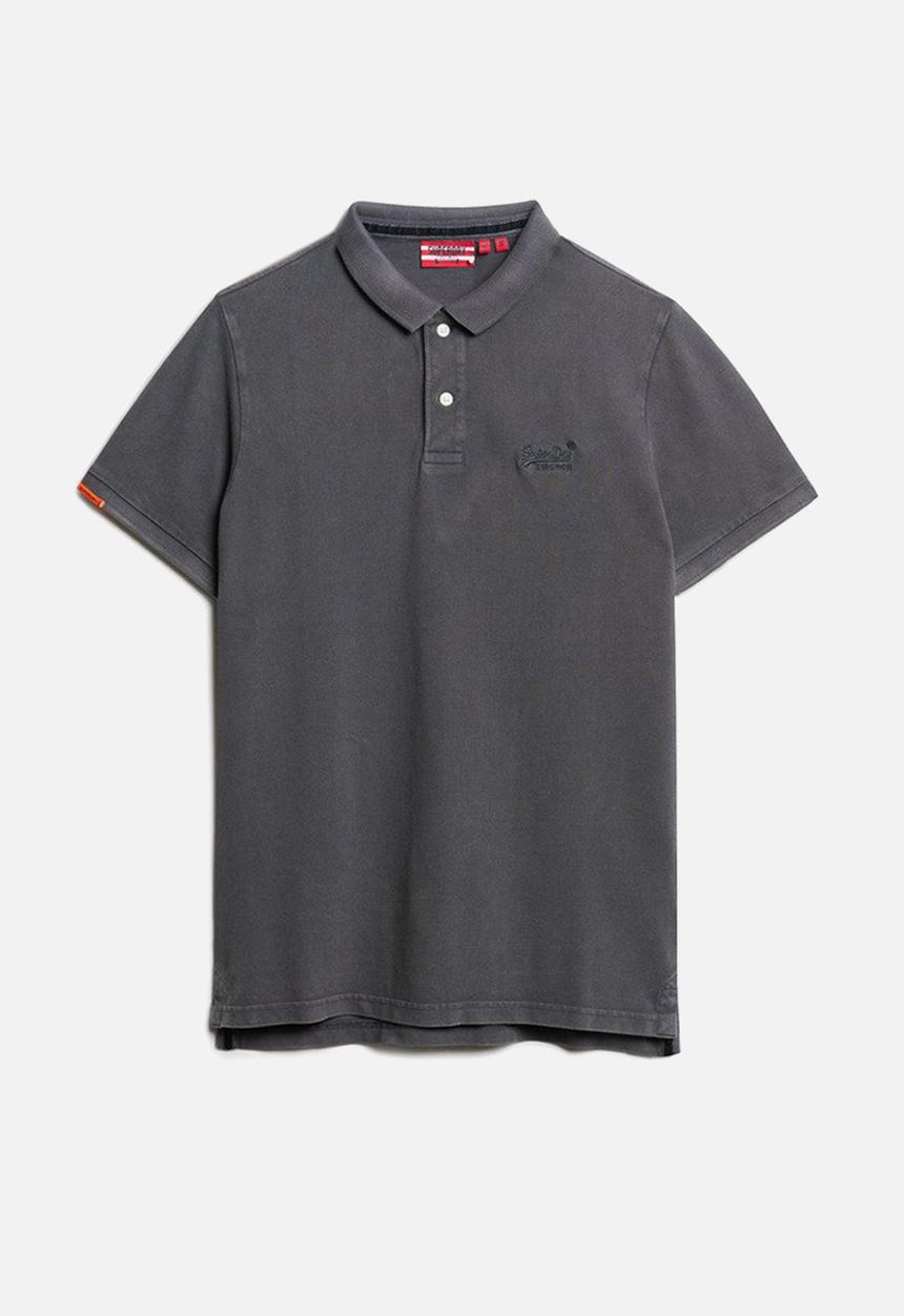 Superdry. - VINT DESTROY POLO - Destroy Graphic Black