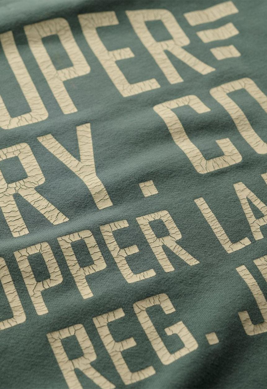 Superdry. - COPPER LABEL GRAPHIC CREW - Drius Green