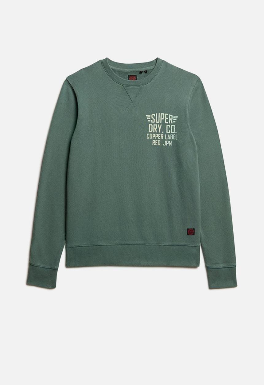 Superdry. - COPPER LABEL GRAPHIC CREW - Drius Green