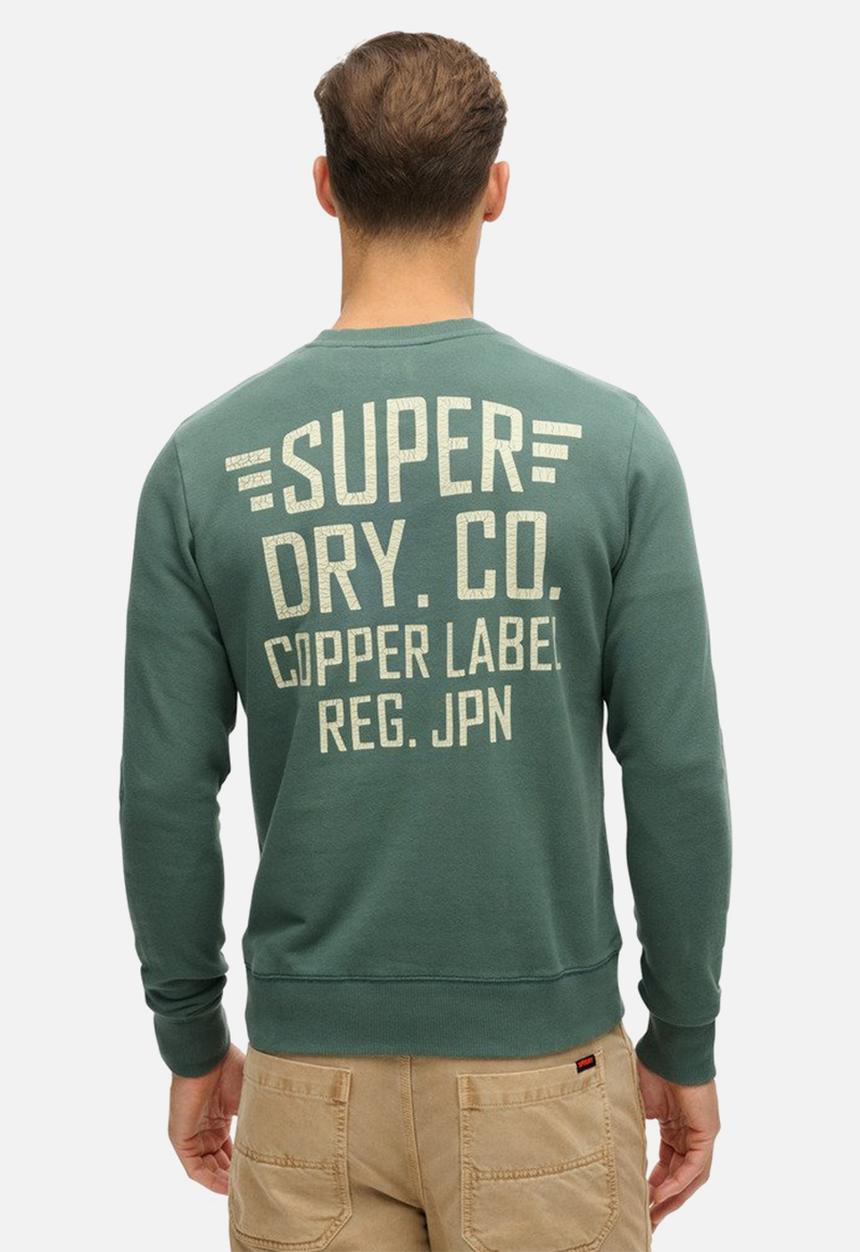 Superdry. - COPPER LABEL GRAPHIC CREW - Drius Green