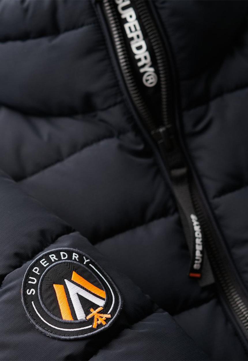 Superdry. - FUJI EMB PADDED JACKET - Eclipse Navy