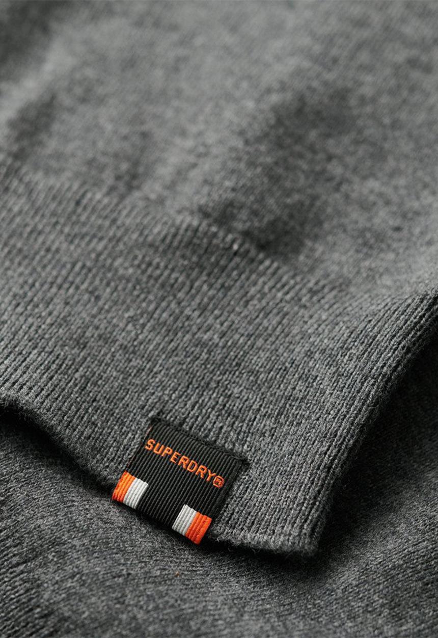 Superdry. - ESSENTIAL COTTON/CASH JUMPER - Gull Grey Marl
