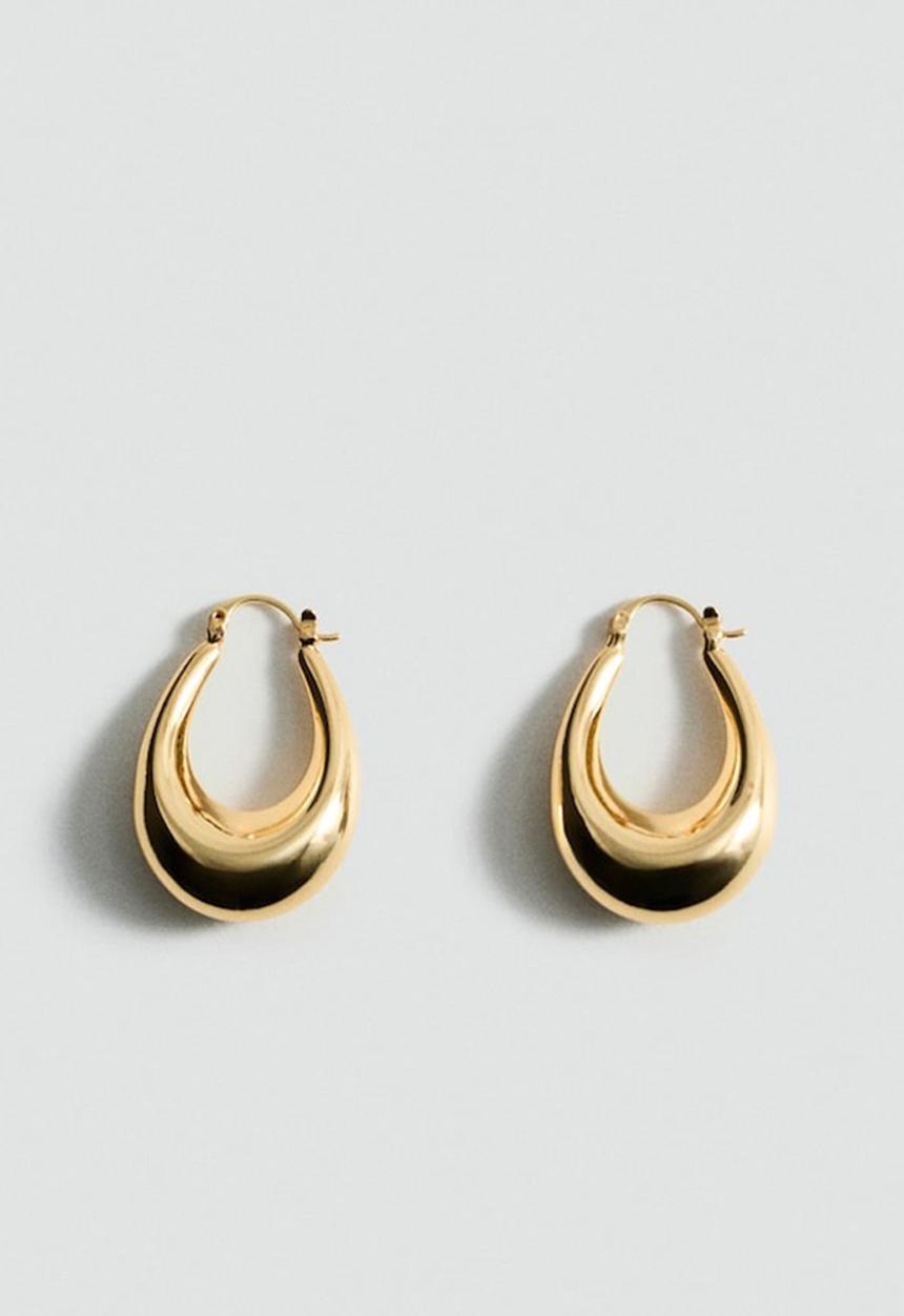 MANGO - Earrings fedora - gold