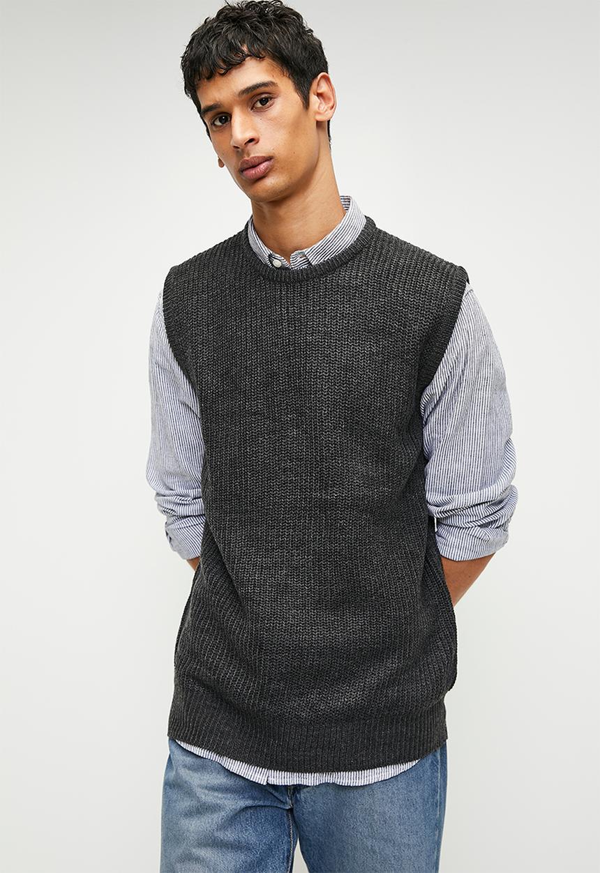 Brave Soul - Knitwear - Dark Charcoal Marl