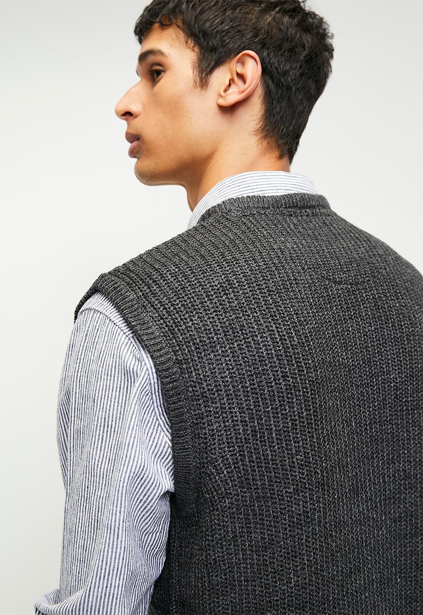 Brave Soul - Knitwear - Dark Charcoal Marl