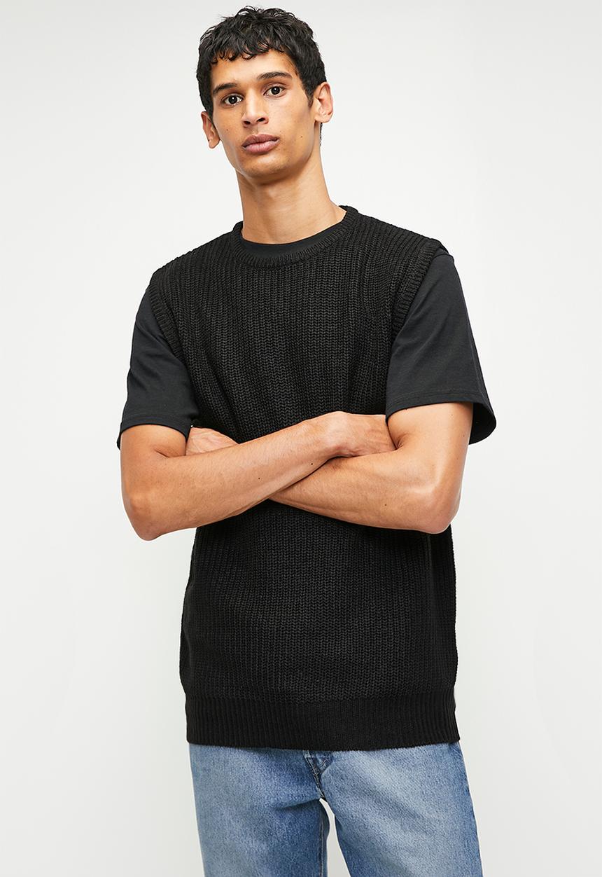 Brave Soul - Knitwear Tee - Jet Black