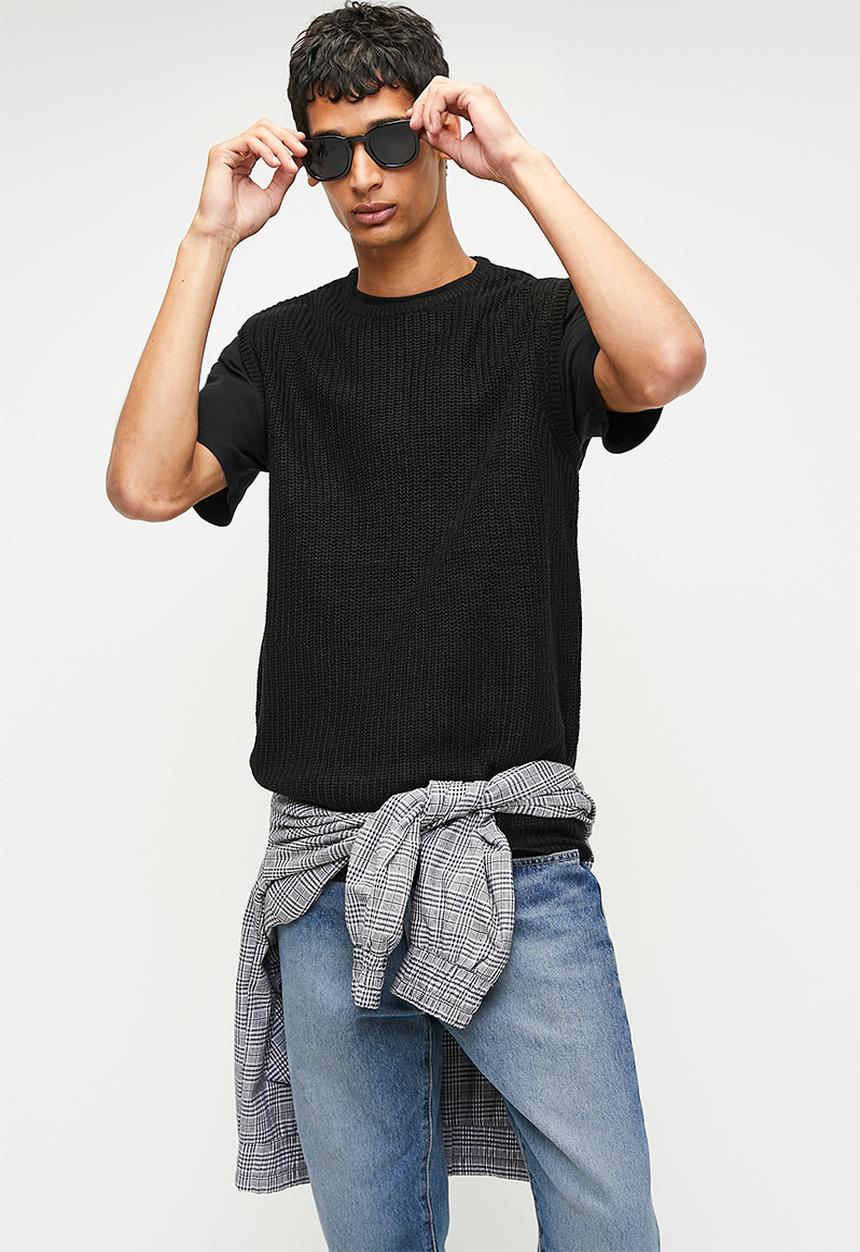 Brave Soul - Knitwear Tee - Jet Black