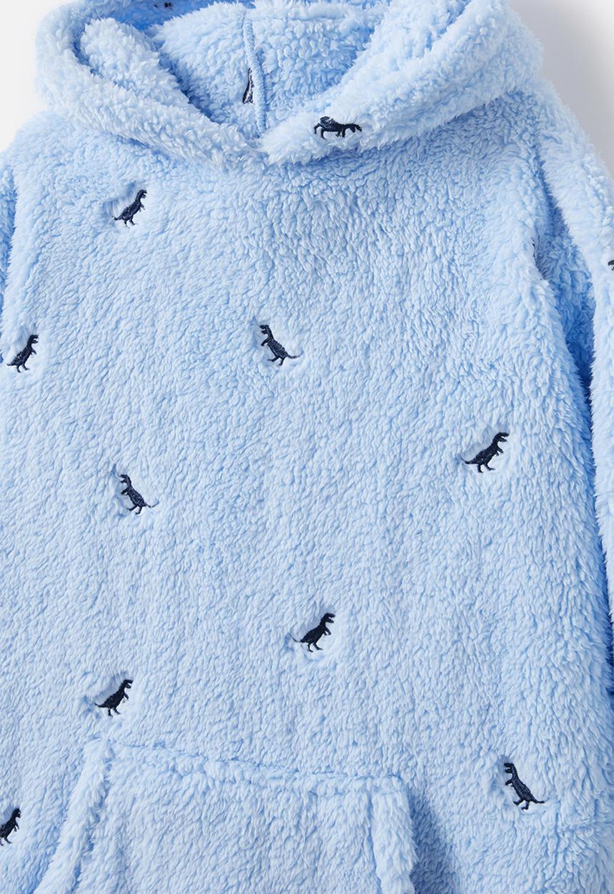 Cotton On - Snugget kids oversized hoodie - dawn blue/ dinos