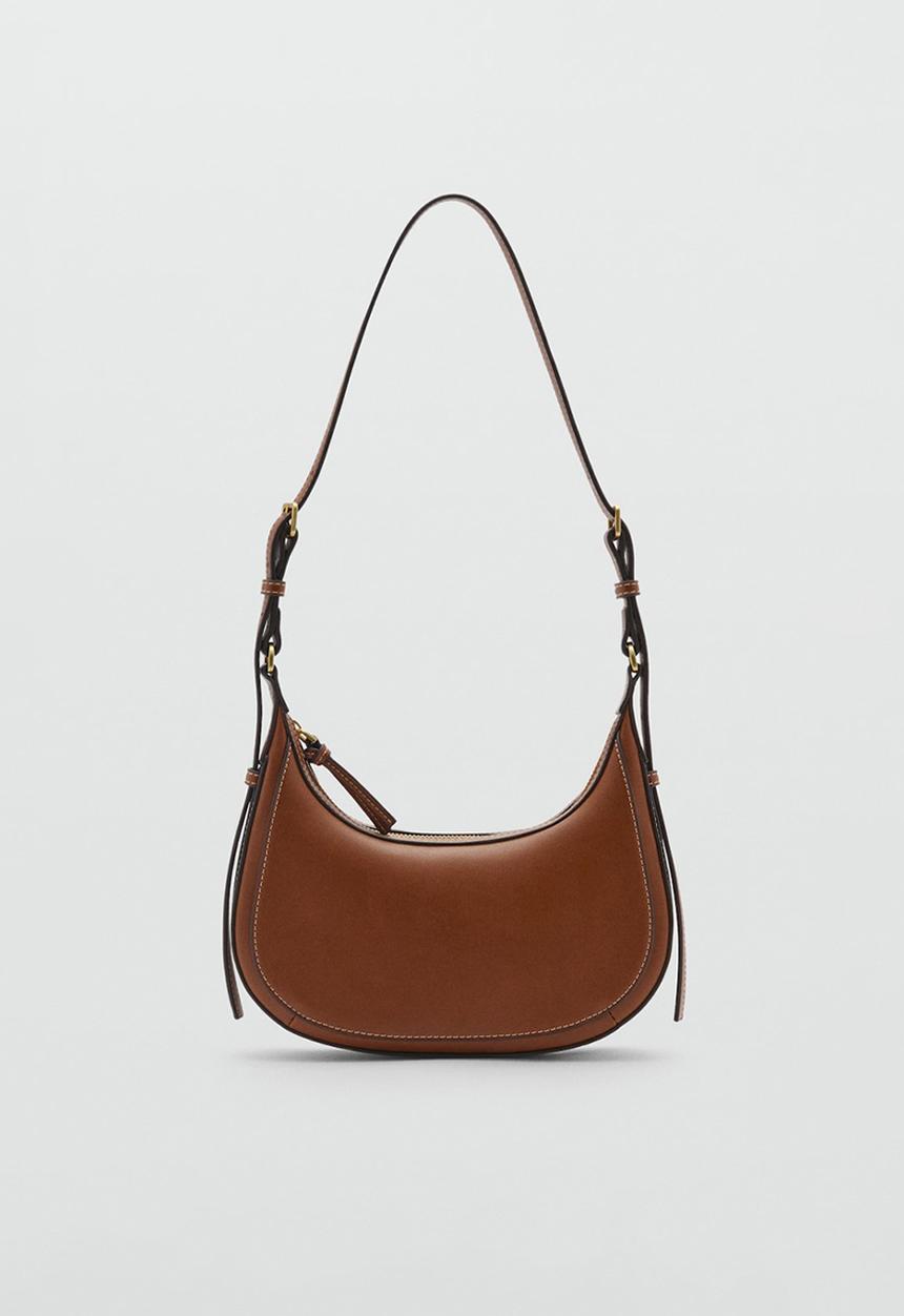 MANGO - Crossbody bag lake - leather brown