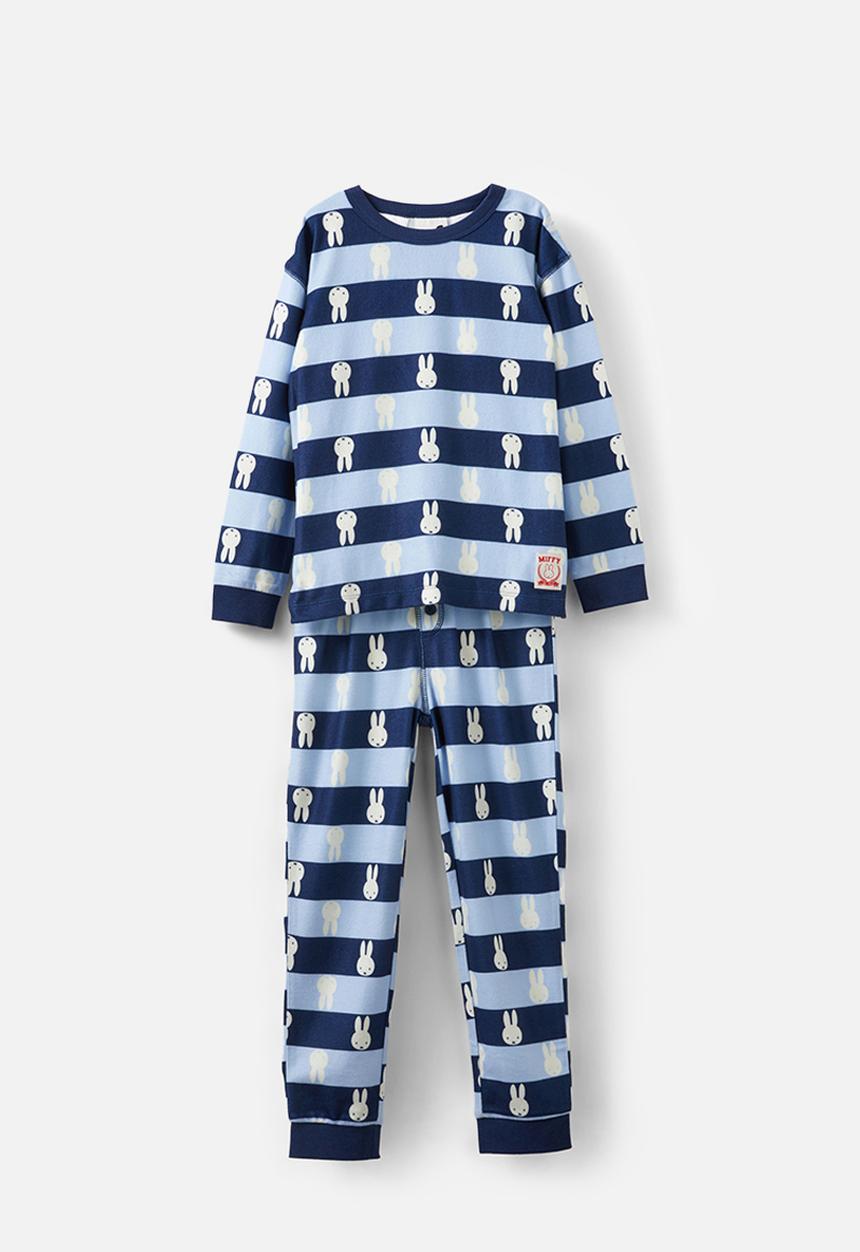 Cotton On - Chuck long sleeve pyjama set licensed - lcn mif dawn blue in the navy/ miffy stripe