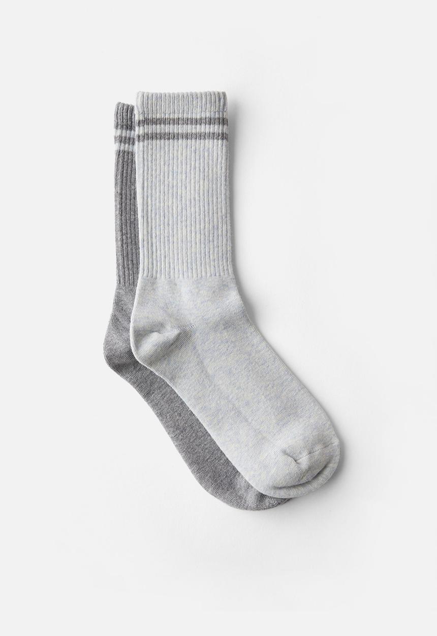 Cotton On - The Perfect Pair Crew Sock 2Pk - Grey Marle