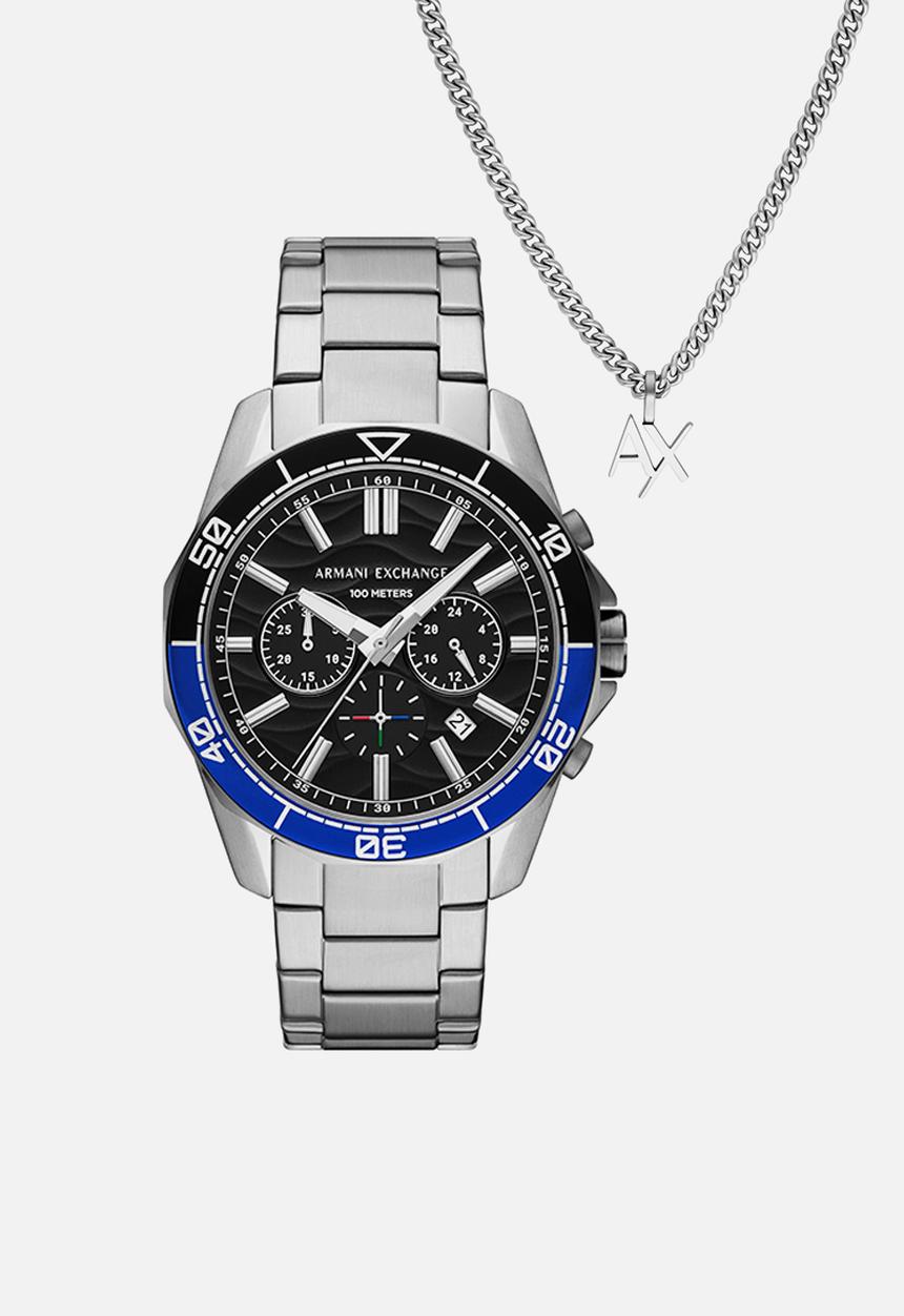 Armani Exchange - Armani Exchange chronograph gunmetal watch - silver