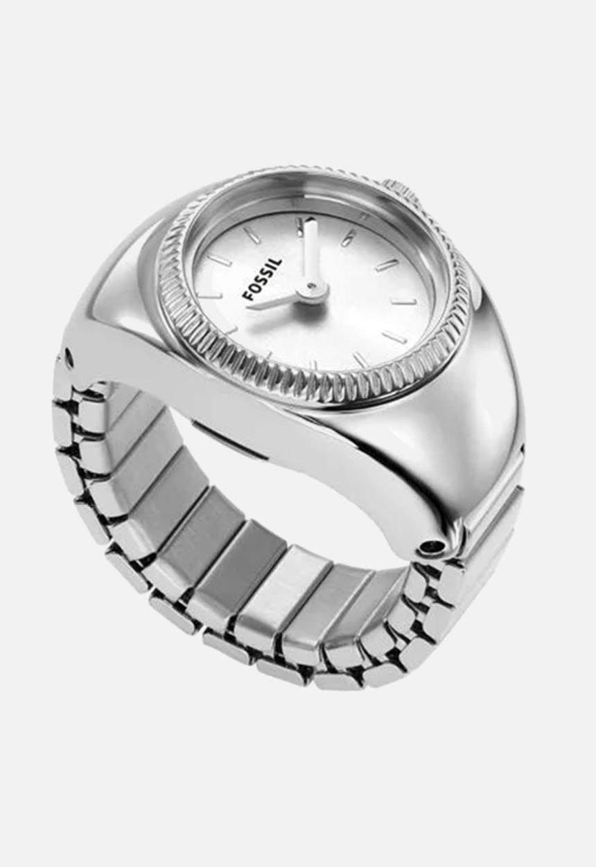Fossil - Fossil Women's  ring three-hand watch- silver