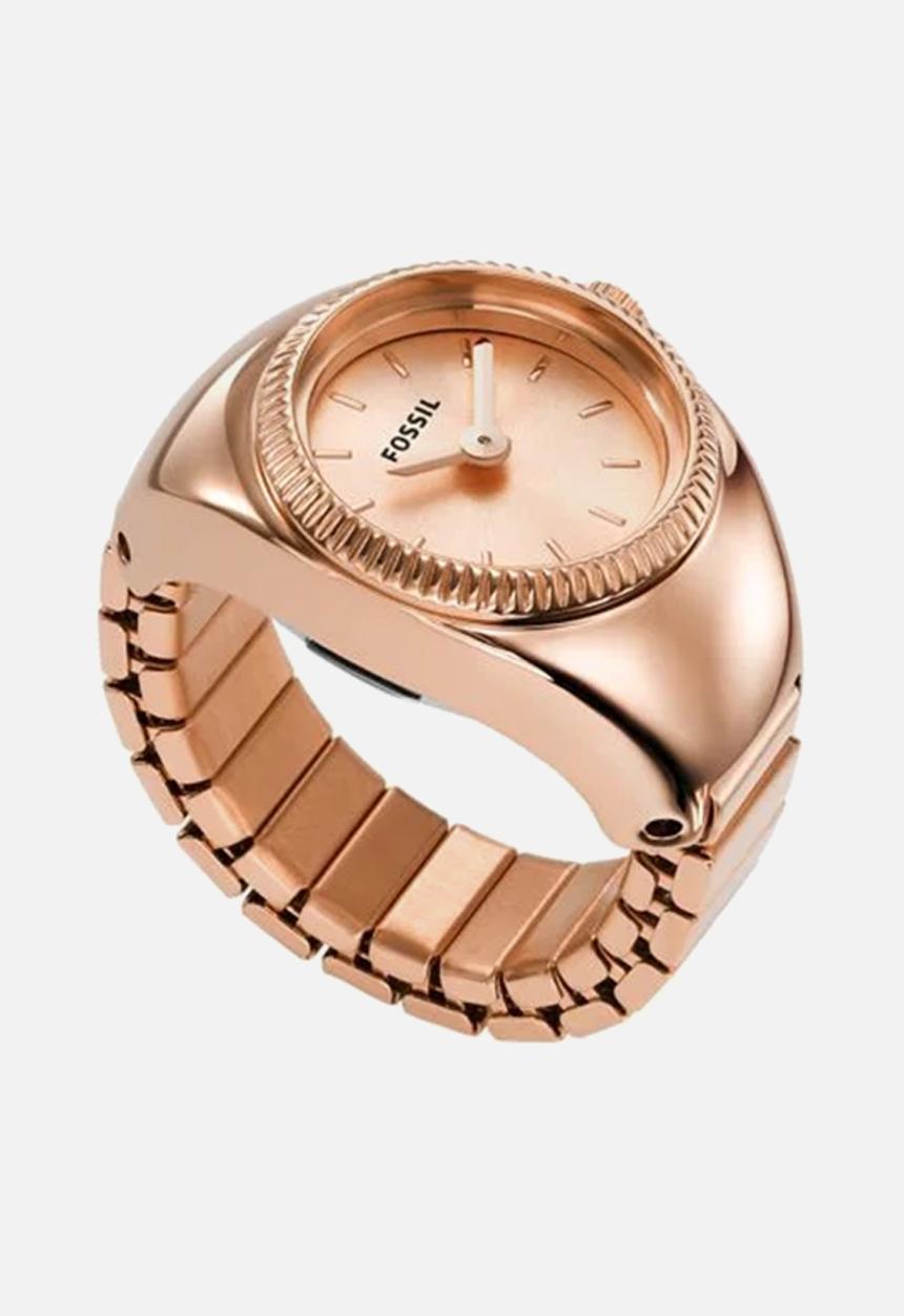 Fossil - Fossil Women's ring three-hand watch - rose gold