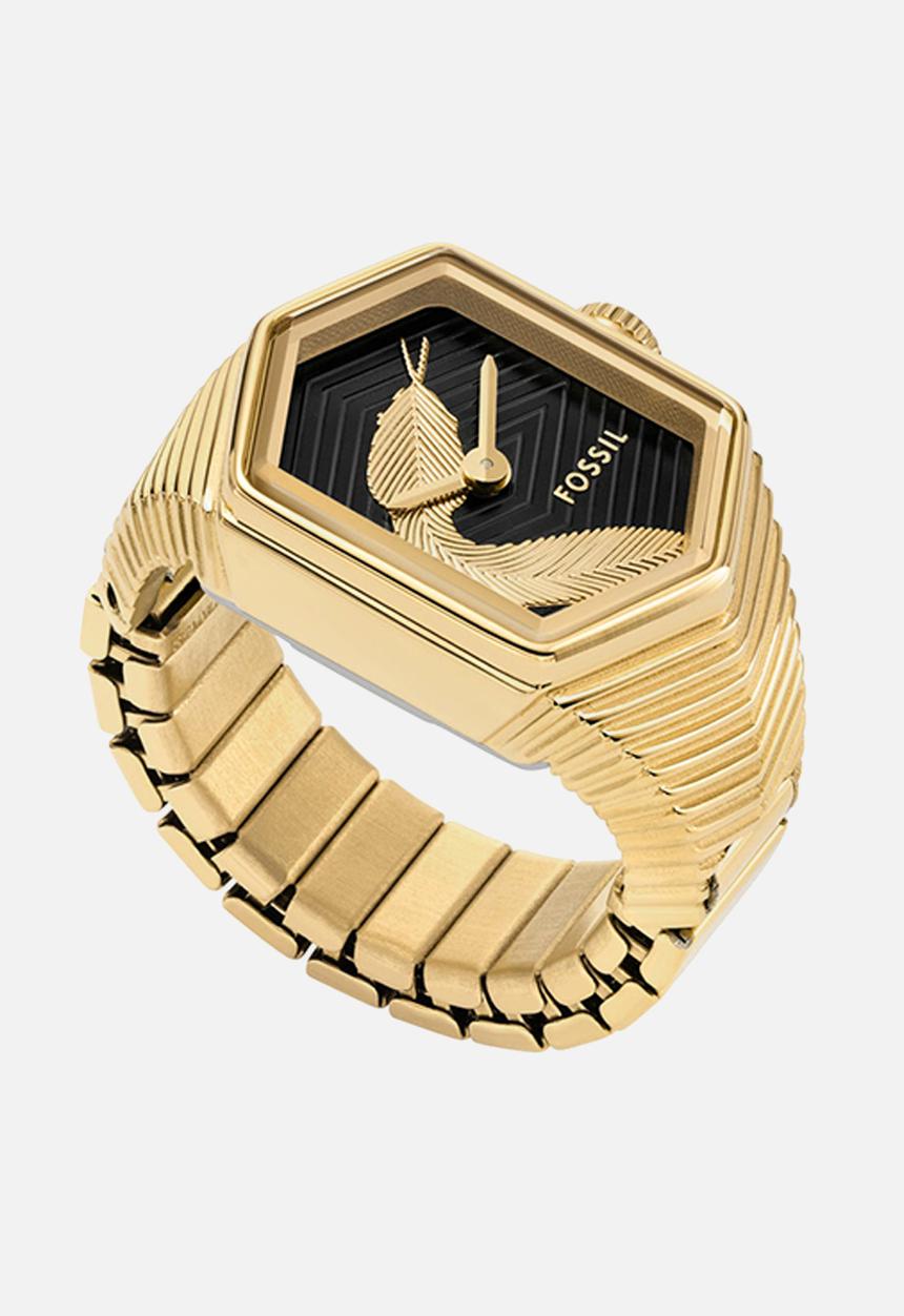 Fossil - Fossil Women's  ring three-hand watch- gold