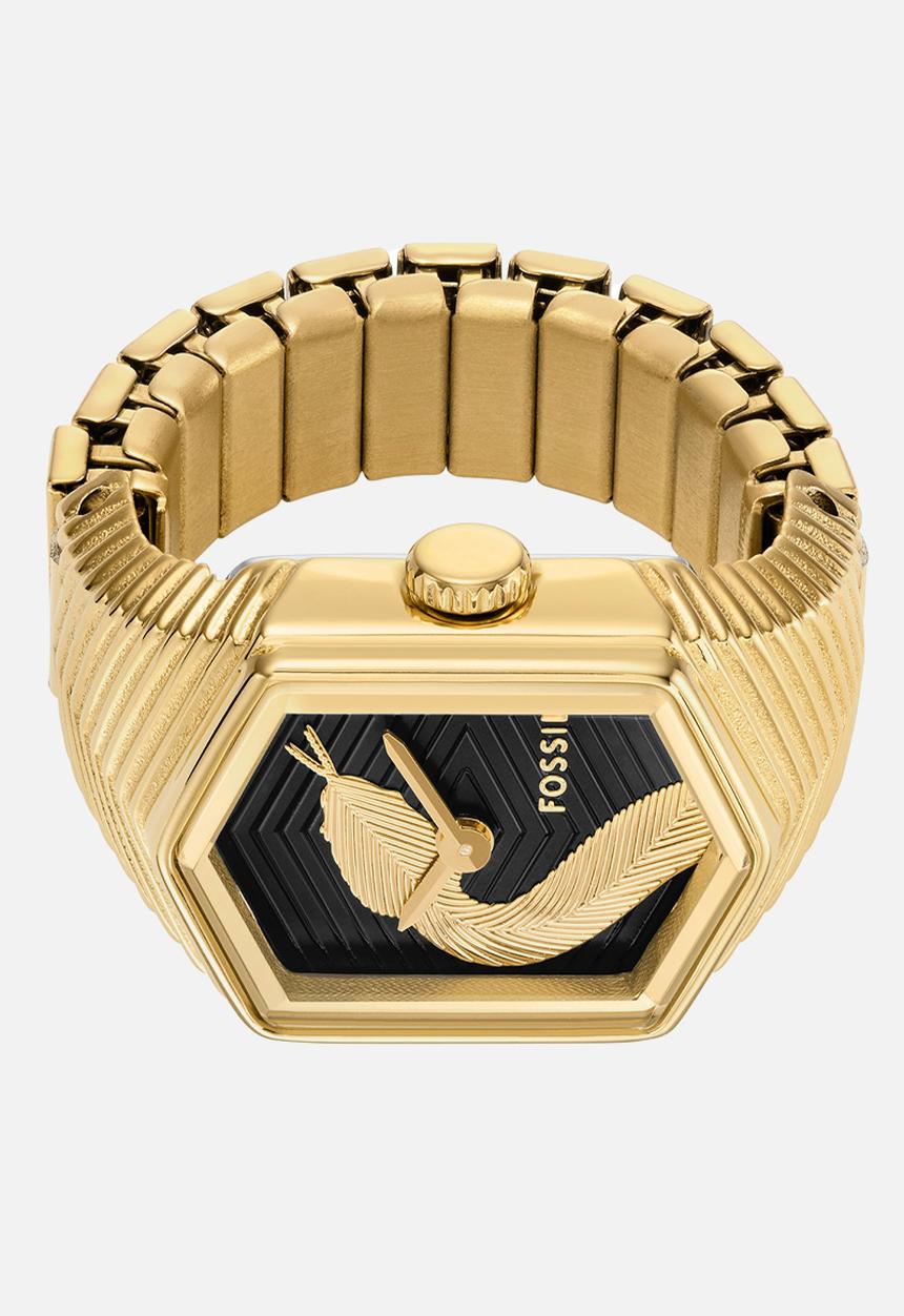 Fossil - Fossil Women's  ring three-hand watch- gold