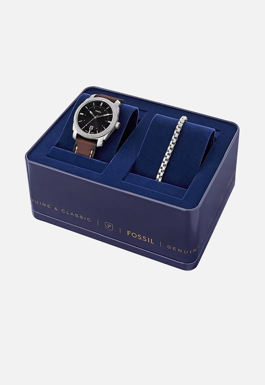 Fossil - Date watch and bracelet set - silver