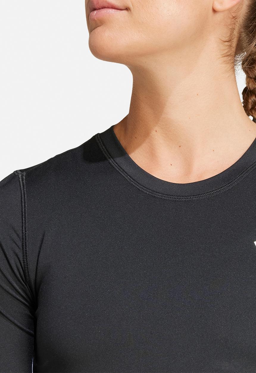 adidas Performance - 3 Stripe training tee- Black/White