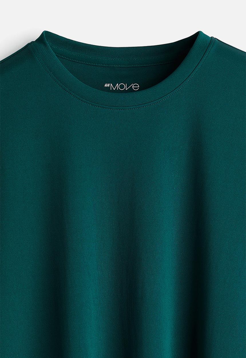H&M - Regular fit sports top with drymove™ - dark green