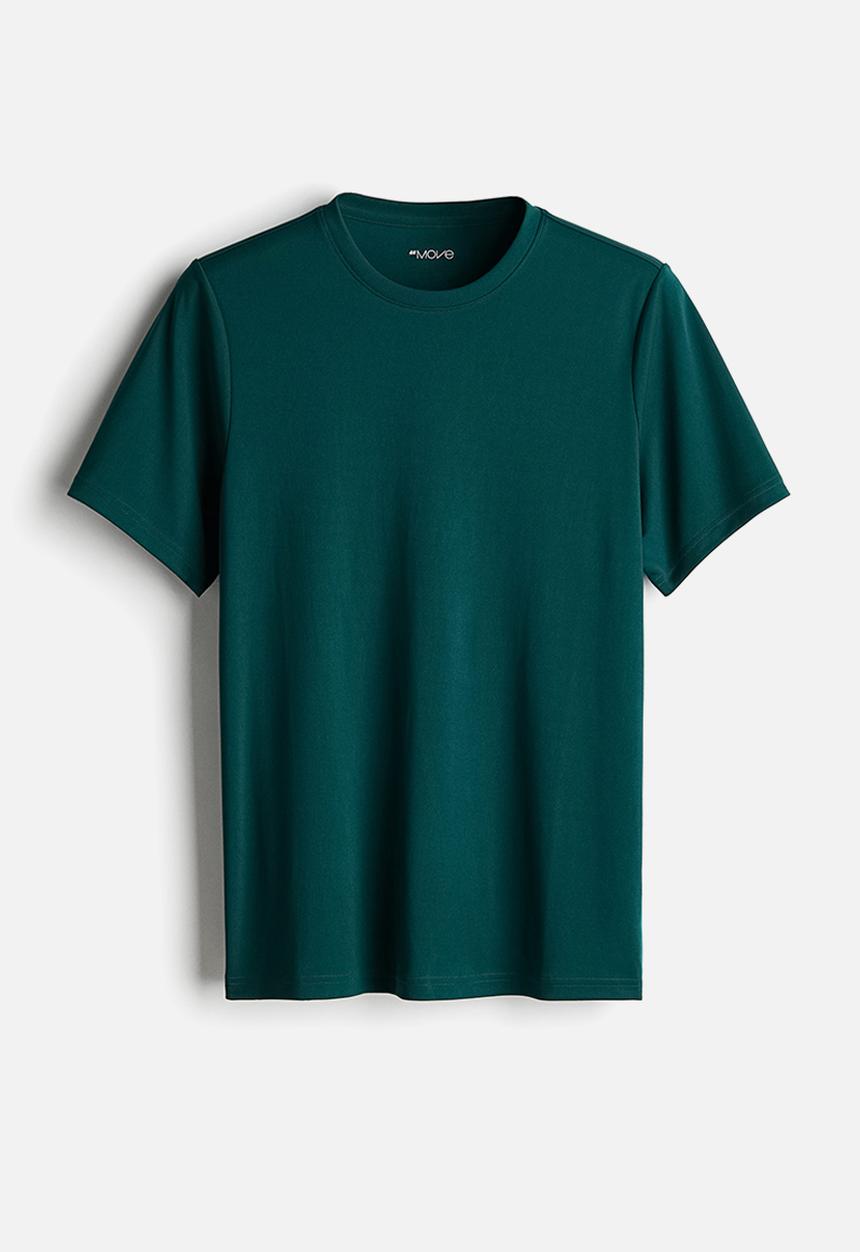 H&M - Regular fit sports top with drymove™ - dark green