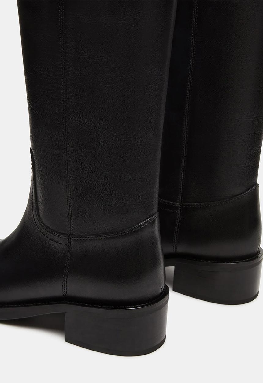 Steve Madden - Riggs Riding Boot - Black leather