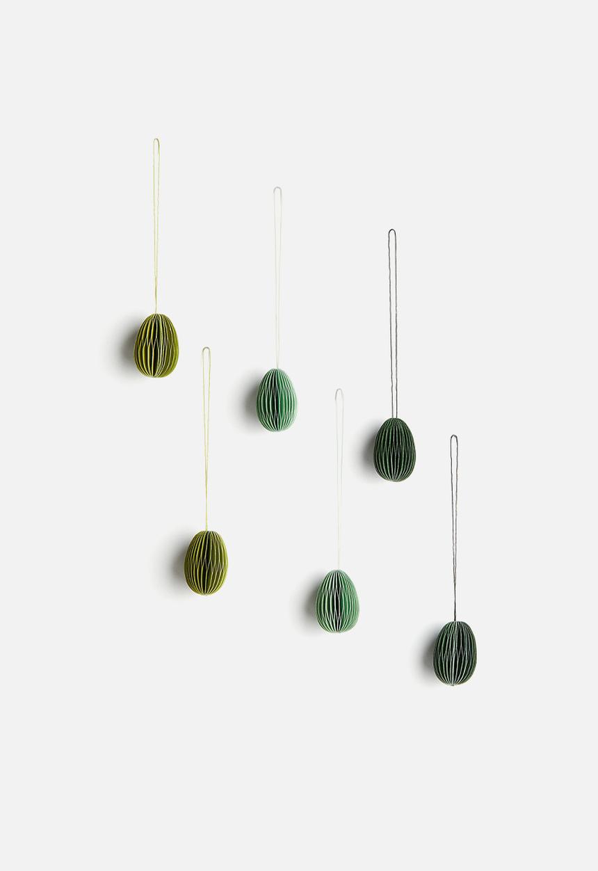 H&M - 6 Pack easter decorations - green