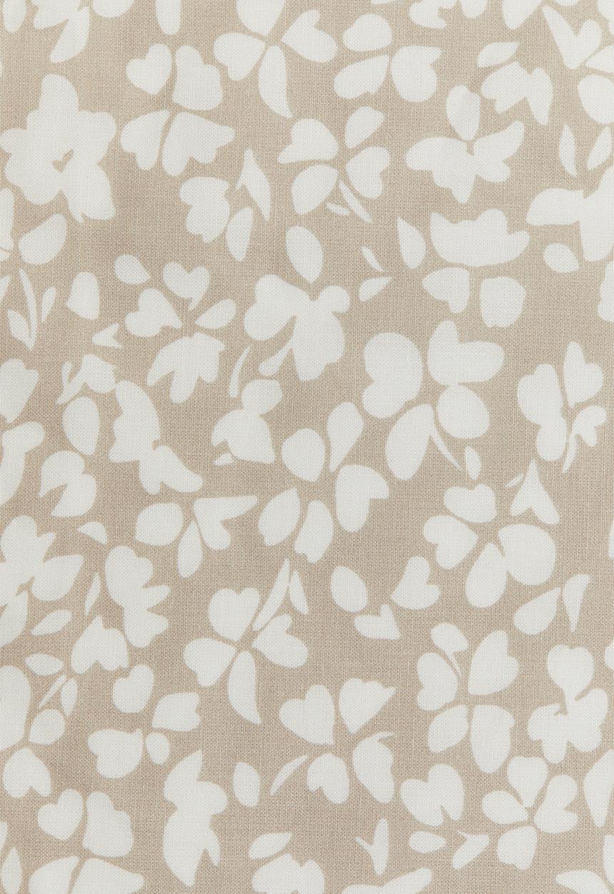 H&M - Patterned cotton fitted sheet - beige/floral 