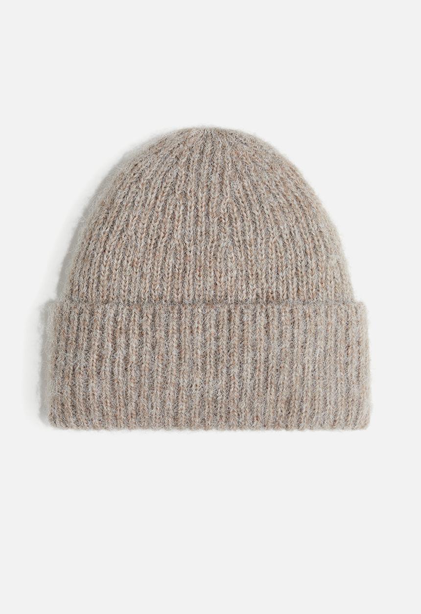 H&M - Rib-knit beanie - beige marl 