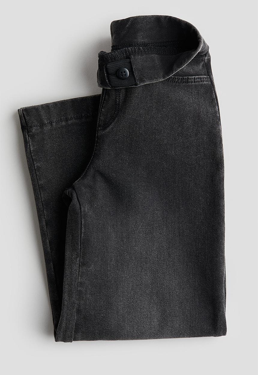 H&M - Wide denim-look trousers - black