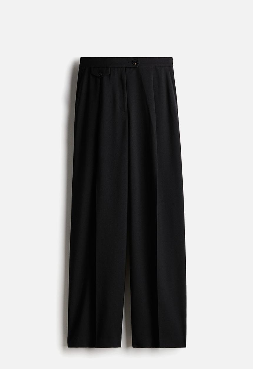 H&M - Crease-leg trousers - black