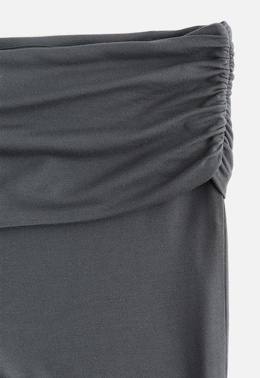 H&M - Foldover-waist capri leggings - dark grey