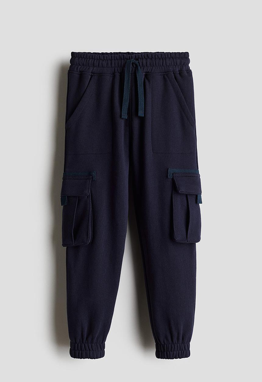 H&M - Cargo joggers - navy blue 