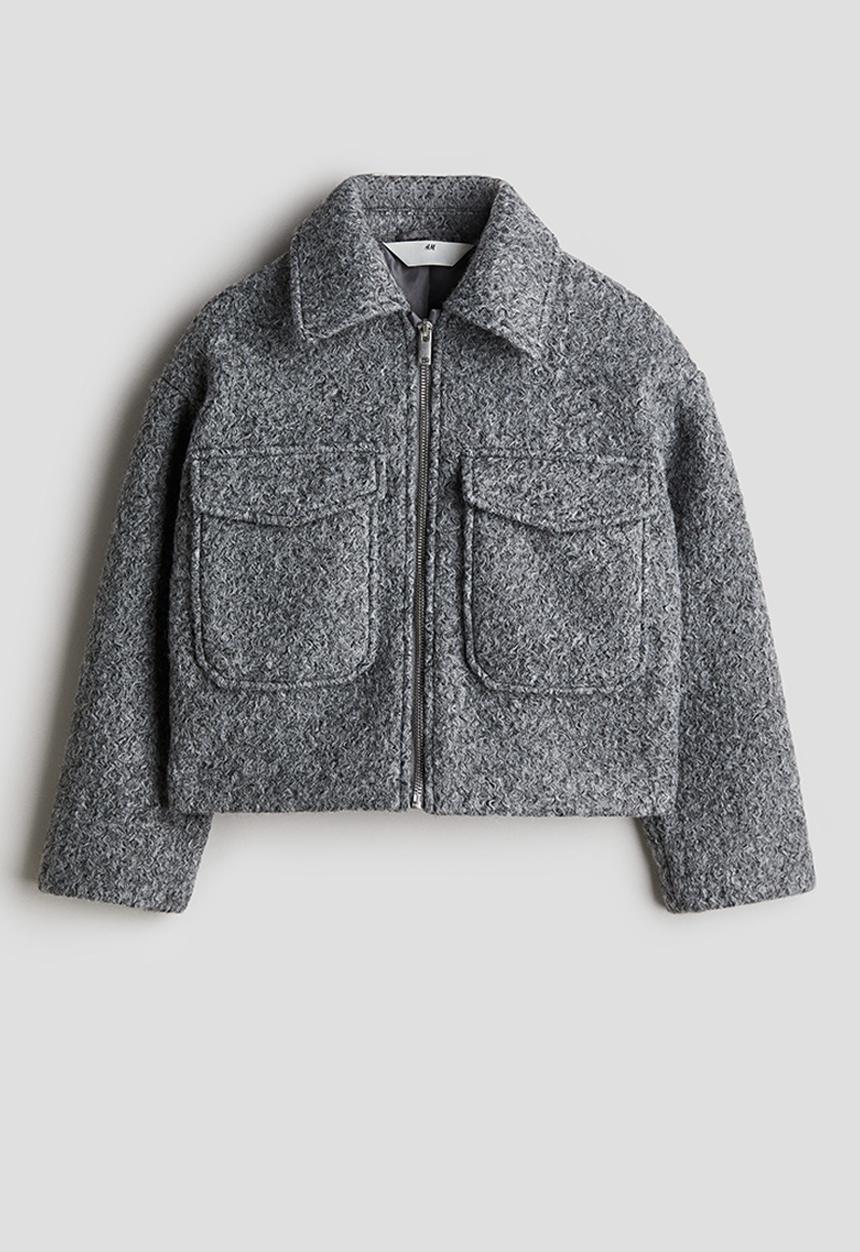 H&M - Felted shacket - grey