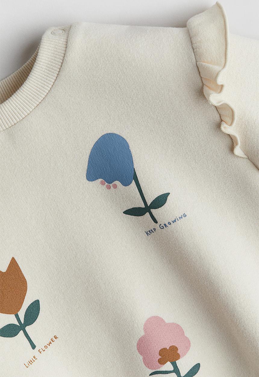 H&M - Printed sweatshirt - beige,multi